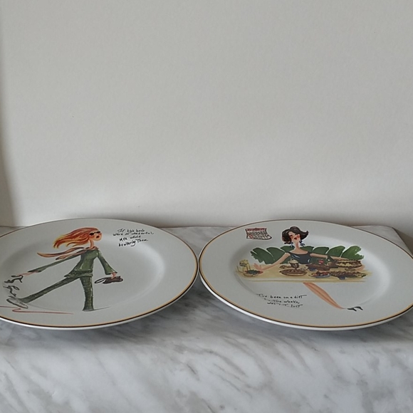2 pc's set Dessert/Salad/ Snack plates - Picture 6 of 6